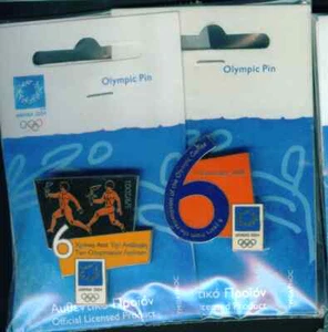 ATHENS 2004 OLYMPICS. 2 PINS MARKING THE 6 YEARS SINCE THE GAMES' RESUMPTION - Picture 1 of 1