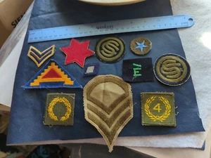 Vintage US Army Military Uniform Patches Insignia GI Lot Of 11 - Picture 1 of 10