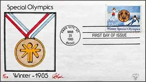 Julian Pugh 1985 HP FDC for Special Olympics signed and numbered - Picture 1 of 1