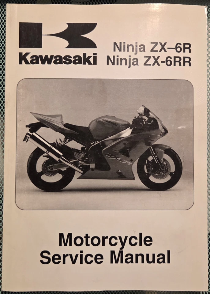 Manual de reparación de servicio OEM Kawasaki Ninja ZX6R ZR6RR 2003 2004 P/N 99924-1311-03 Foto 1 de 4