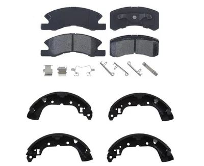Front Ceramic Brake Pads & Rear Brake Shoes For 2017-2021 Mitsubishi Mirage - Image 1 of 4