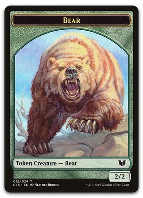 Bear // Spider Double-Sided Token #12 // 18 (NM) Commander 2015 C15 Magic MTG - Image 1 of 2