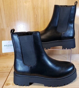Arizona Jean Co schwarze Chelsea Boots Damengröße 8,5 M neu mit Etikett Memory Foam Plateau " - Bild 1 von 10