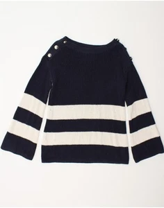 Tommy Hilfiger Damen Pullover Pulli mit U-Boot-Ausschnitt UK 10 Small Navy Blau AF10 - Bild 1 von 3