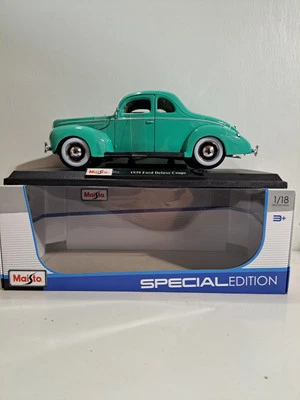 Maisto 31180 Special Edition 1:18 Diecast 1939 Ford Deluxe Coupe w/box - Image 1 of 4