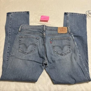 Levi's 514 Men Jeans 34x34 Blue Denim Slim Straight Preowned Flat Shipping $15. - Picture 1 of 17