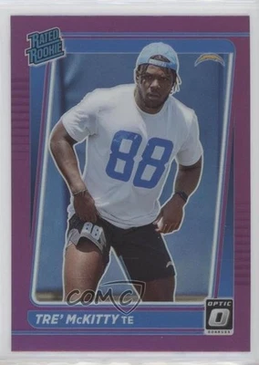 2021 Panini Donruss Rated Optic Holo Purple Preview Tre' McKitty Rookie RC - Image 1 of 2