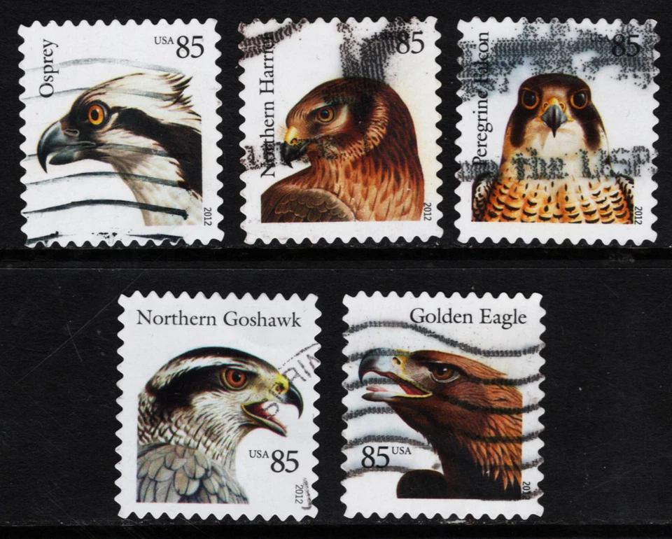 OFF paper #4608-12 Birds of Prey (used set of 5) 85c 2012 _f136 - Image 1 of 1
