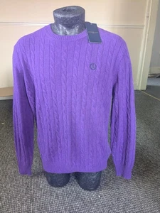Mens Henri Lloyd Hawley Crew Neck Merino Regular Jumper Large BNWT £85 - Picture 1 of 6
