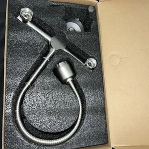 Küchenarmatur in Nickel gebürstet mit flexiblem Schlauch - Bild 1 von 11