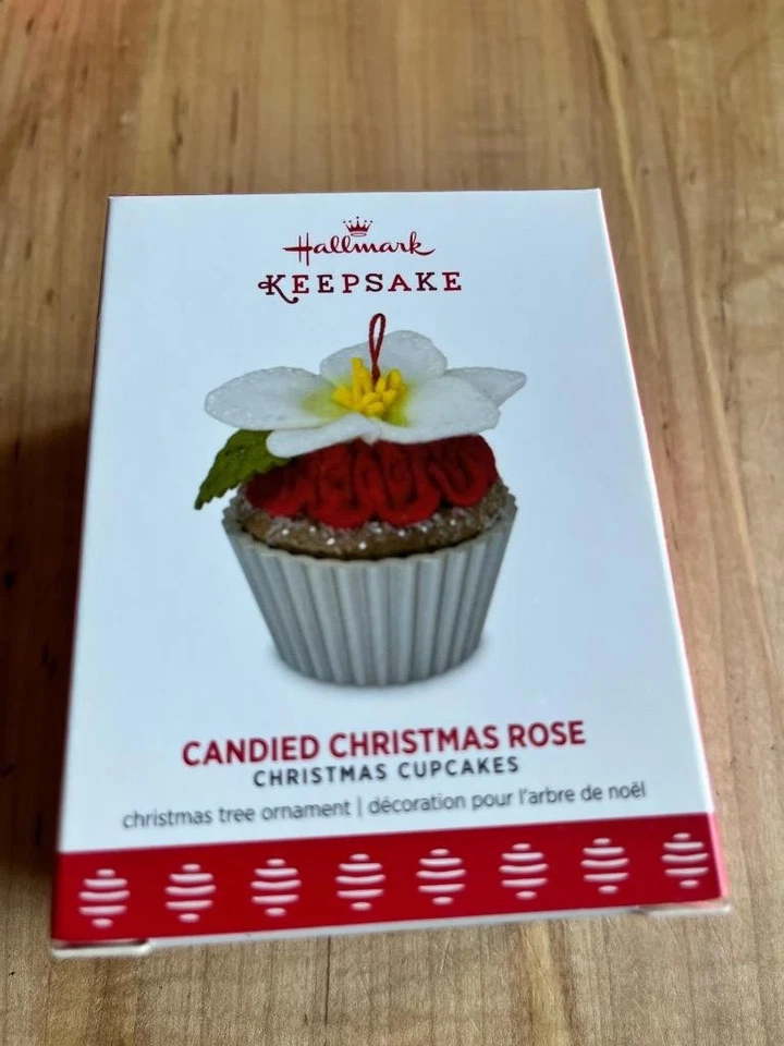 Hallmark Keepsake Ornament 2017 Candied Christmas Rose Cupcakes #8 8th Series