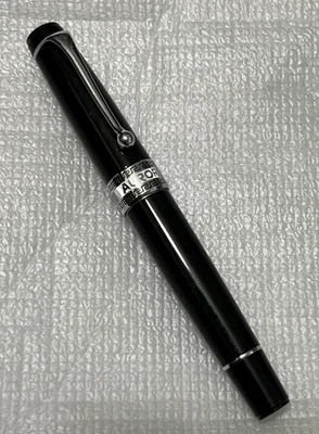 Pluma Estilográfica Aurora Negra con Detalles Plateados 14K Mediana Nueva en Caja Italia Foto 1 de 4