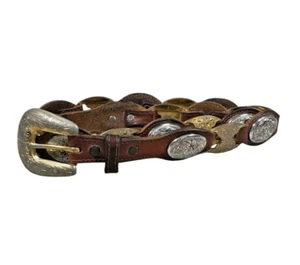 Vintage Tony Lama Western Gürtel Gr. 34 USA Made 1996 Concho Cowboy Rodeo Leder - Bild 1 von 7