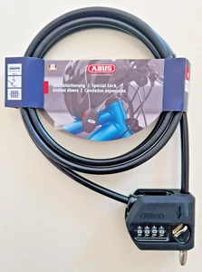 Cerradura de cable de acero Abus 185 cm 8 mm fusible especial combinación de números cerradura de casco - Imagen 1 de 2