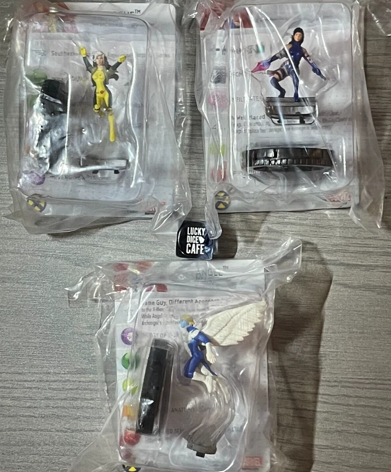 Marvel Heroclix Rogue + Angel + Psylocke Limited Editon Figures * - Image 1 of 1