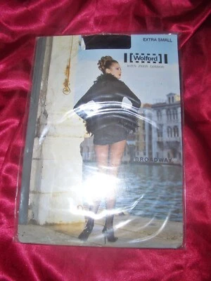 RAR Wolford Broadway Naht Nylons Feinstrumpfhose Hochferse XS schwarz-weiß OVP - Bild 1 von 2