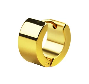Ohr Piercing Ohrring Klappcreole Huggie Ohr Clip Lobe Stecker vergoldet 1,0x7mm - Bild 1 von 1