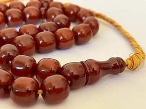 Vintage Ottoman Faturan Rosary 33 beads سبحة فاتوران قلم الماني حر خام قديم - Picture 1 of 24
