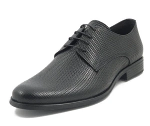 Scarpe Uomo Eleganti 45 in Pelle Nero Modello Derby Intrecciato, Romano Sicari - Imagen 1 de 4