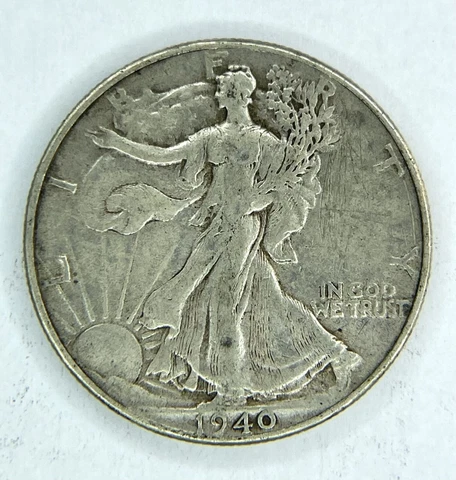 1940 P Walking Liberty Half Dollar XF - AU Cover
