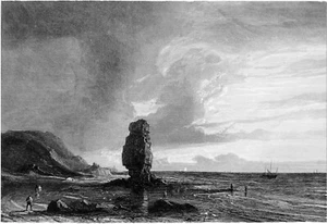 LONGUES-SUR-MER: LES DEMOISELLES de FONTENAILLES - Gravure du 19e (de Gudin) - Imagen 1 de 2