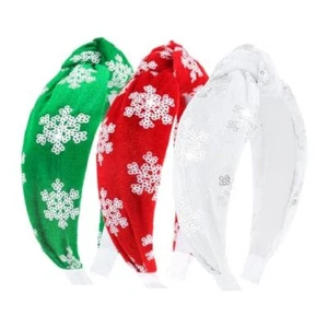 Christmas Headband for Women Girls Snowflake Xmas 10-XF-Christmas Headband - Picture 1 of 8
