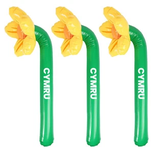 PAQUETE DE NARCISOS INFLABLES 82CM HALES RUGBY FÚTBOL CYMRU FIESTA LOTE - Imagen 1 de 12