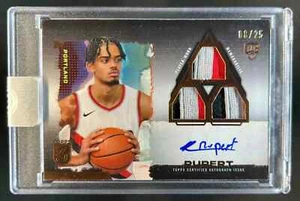 2023-24 Topps 3 Rayan Rupert Parche de Novato Automático Horizontal Bronce Novato RC 08/25 - Imagen 1 de 2