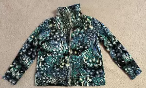 Onque Casual Women's Full Zip Long Sleeve Soft Terry Mock Neck Jacket Size PL - Picture 1 of 9