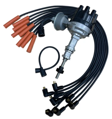 Ignition Distributor + Wire Set For Ford F150 F250 F350 E350 ENG 289-302 CI (k19 - Image 1 of 4