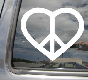 Peace Heart Love - No War Auto Window Pegatina de vinilo de alta calidad 10111 - Imagen 1 de 1