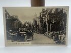 Ww1 France Clermont-En-Argonne Photograph Postcard Bombed Ruins & Troops Driving
