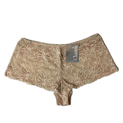 NUEVO CON ETIQUETAS Chantelle Encaje Niño Pantalones Cortos Lencería Francesa 2114 Vintage Cappuccino GRANDE Foto 1 de 4
