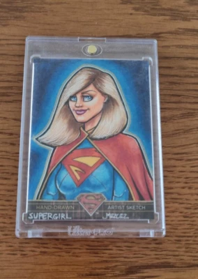 DC Comics Superman the Legend Hand Drawn Artist Sketch Card - Supergirl 1 of 1 - Image 1 of 2
