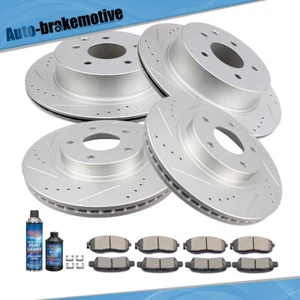 FRONT REAR DRILLED ROTORS+CERAMIC BRAKE PAD SET FOR 2002 -2006 NISSAN ALTIMA USA - Bild 1 von 7