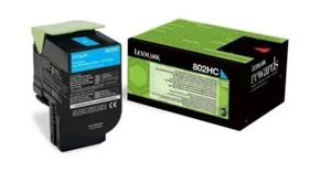 TONER LEXMARK 80C2HC0 802HC Cyan CARTOUCHE ORIGINAL GENUINE - Photo 1/1