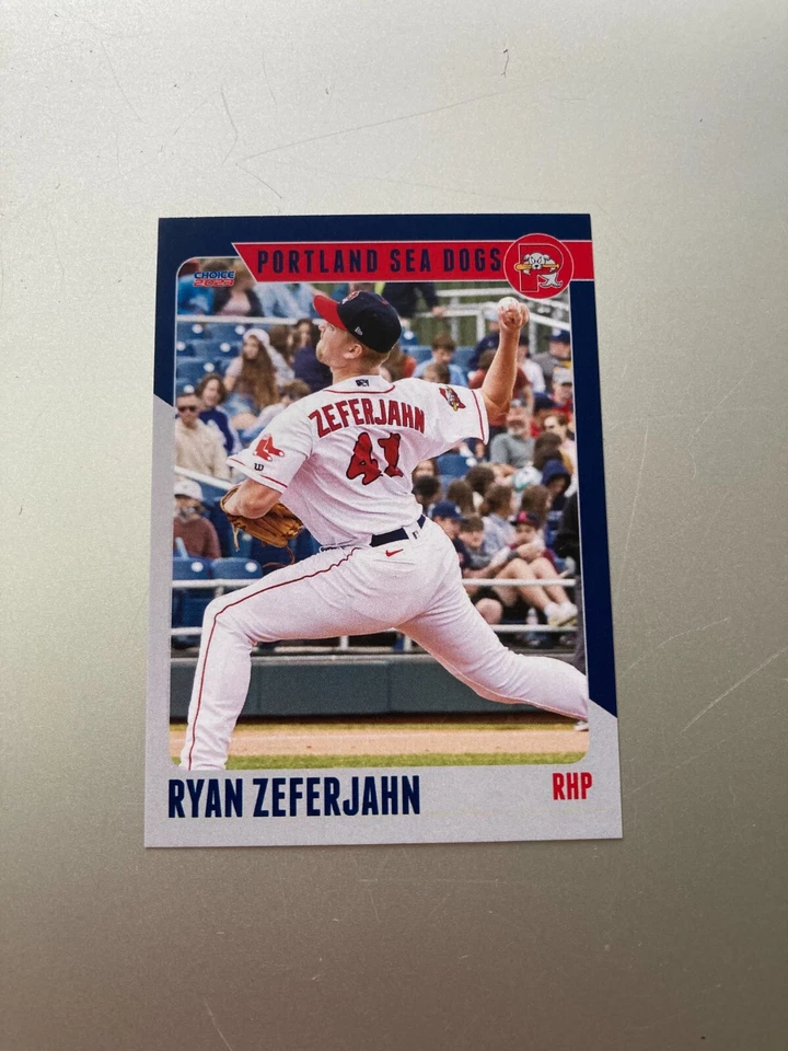 Ryan Zeferjahn 2023 Portland Sea Dogs Team Card Red Sox - Image 1 of 1