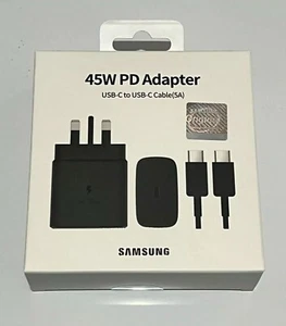 Genuine 45W Super Fast Type C Charger Adapter Plug For Samsung Phones Tablets UK - Picture 1 of 3