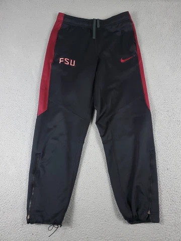 Nike Florida State Seminoles Pants Mens Small Black Ankle Zip Joggers Sweatpants Cover