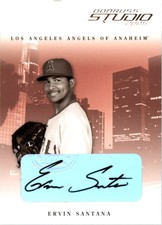 2005 Studio Autographs #5 Ervin Santana Auto ANGELS - NM-MT