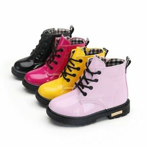 Girls Boys Shoes Spring Autumn PU Leather Baby Boots Fashion Toddler Kids Shoes