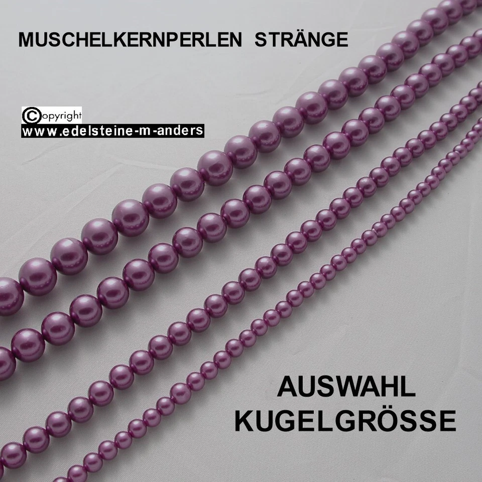 Perlen Kugeln Muschelkernperlen Edelstein Strang Muschelkern Schmuck  4-10mm DIY - Bild 1 von 1