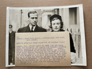 NEWS FOTO 1937 Londra Eng Principe Ludwig Hesse Sposa Margaret Geddes #55 - Foto 1 di 5