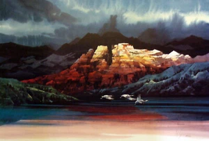 Michael Atkinson Print Mountain Lake Signed Numbered Limited Edition Lithograph - Picture 1 of 1