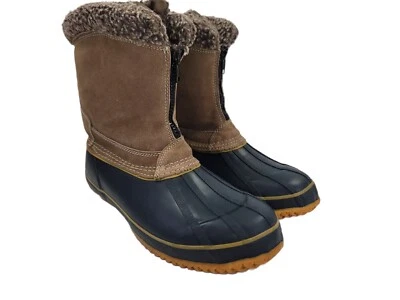 Itasca Thermolite Mujer’s Carrie Cuero Azul/Marrón Invierno Pato Botas Talla 9 M Foto 1 de 4