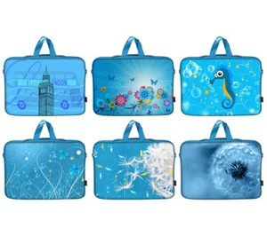 Neoprene Laptop Computer Carrying Bag Sleeve Fit up to 17.3" Blue Color - Picture 1 of 14