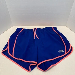 The North Face TNF Running Shorts Athletic Blue with Pink Detail Women's M - Picture 1 of 8