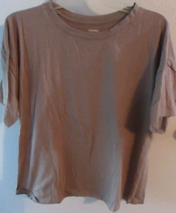 Sonoma Women's Size Large  Sleepwear Sleep T Shirt Top Short Sleeve Brown - Picture 1 of 4