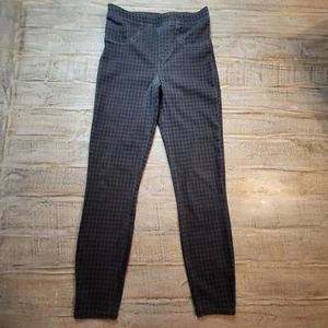Spanx Ankle Leggings Women S Gray Houndstooth Pull-On Stretch - Picture 1 of 10