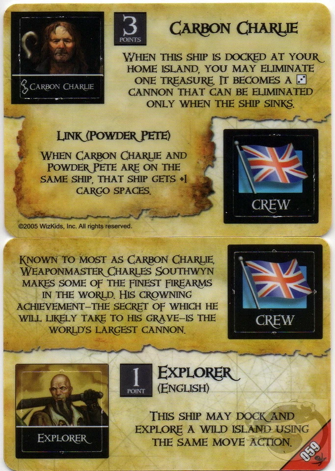 Wizkids Pirates Pocketmodel - Carbon Charlie - Explorer (English) PofSMU 059 C - Image 1 of 1